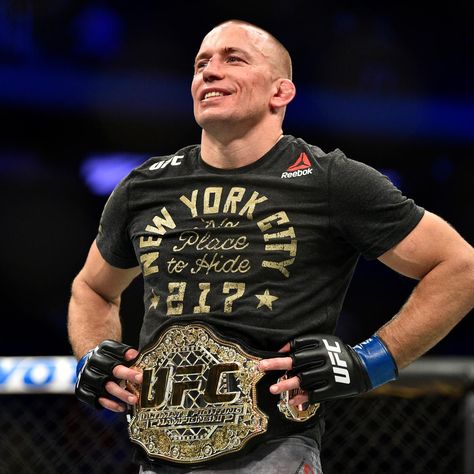 How Should You Feel About Georges St-Pierre Relinquishing the UFC Title?  ||  The return of one of the UFC's all-time greats went from strange to stranger last week. Just a month after capturing the UFC middleweight title with a dramatic win over Michael Bisping, ... http://bleacherreport.com/articles/2748823-how-should-you-feel-about-georges-st-pierre-relinquishing-the-ufc-title?utm_campaign=crowdfire&utm_content=crowdfire&utm_medium=social&utm_source=pinterest Georges St Pierre Wallpaper, Gsp Ufc, St Pierre Ufc, George Saint Pierre, Georges St Pierre, Ufc Poster, Michael Bisping, George St Pierre, Nate Diaz