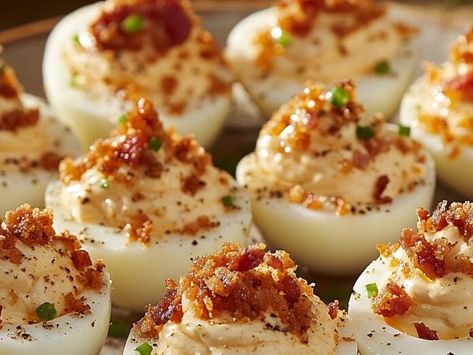 Bite-Sized Perfection: Loaded Deviled Egg Bites for Every Occasion! - NewsBreak Best Sausage Ball Recipe, Banana Crumble, Blueberry Cake Donuts, Pink Lemonade Recipes, Christmas Casserole, Cake Donuts Recipe, Hamburger Casseroles Recipes, Strawberry Pop Tart, Egg Bites Recipe