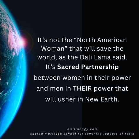 It's NOT the North American Woman that will Save the World, as the Dali Lama Said, it's Sacred Union. Divine Marriage, Dali Lama, Sacred Marriage, Union University, Divine Union, Sacred Masculine, Sacred Union, Feminine Spirituality, Do It Alone