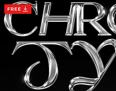 Chrome Typeface, Holographic Typography, Heavy Metal Font, Black Metal Font, Chrome Text, Joy Boy, Chrome Type, Font Bubble, Metal Font