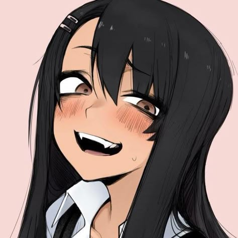 Smug Face, Smile Drawing, Anime Smile, Art Kawaii, Anime Head, Girls With Black Hair, Anime Pixel Art, Anime Inspired Outfits, Drawing Expressions