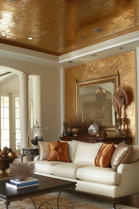 22 Mesmerizing Accent Ceiling Ideas - Remodr Recess Ceiling Ideas, Burgundy Ceiling, Wood Paneled Ceiling, Accent Ceiling Ideas, Coffered Ceiling Ideas, Trey Ceilings, Stucco Ceiling, Accent Ceiling, Basement Living