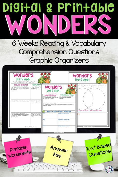 Wonders Reading Series 3rd Grade, Wonders Reading Series, Reading Response Worksheets, Mcgraw Hill Wonders, Reading Response Activities, Structured Literacy, Reading Wonders, Reading Vocabulary, Close Reading Activities