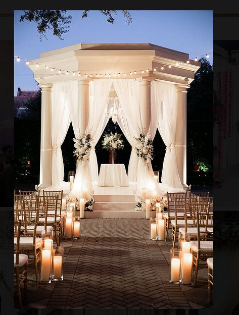 Gazebo Drapes, Gazebo Wedding Ceremony, Gazebo Wedding Decorations, Wedding Mirror, Wedding Canopy, Gazebo Wedding, Celestial Wedding, Wedding Location, Miami Wedding