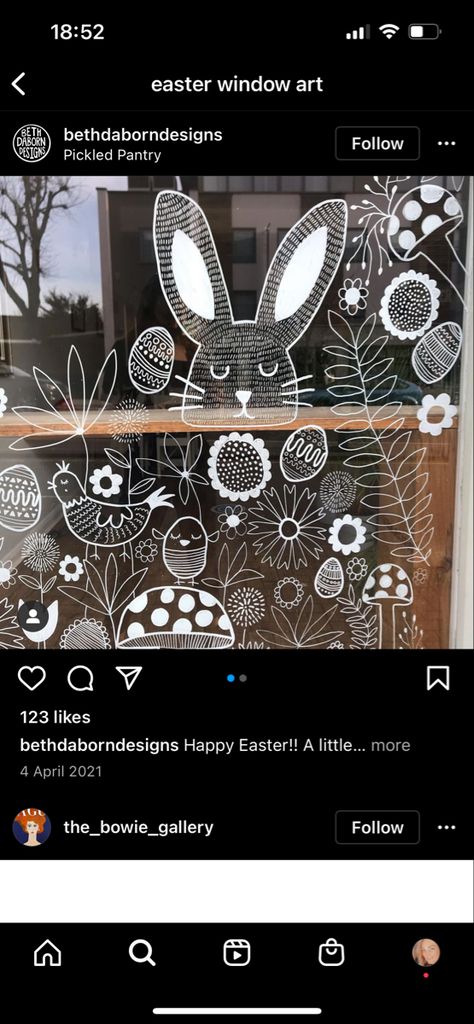 Easter Window Drawing, Spring Window Painting Ideas, Easter Window Art, Easter Window Painting, Spring Window Painting, Window Drawings, Easter Window Display, Painting Windows, Spring Windows