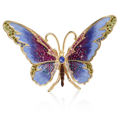 Fluttering Butterfly, Kristina Webb, Jay Strongwater, Emerald Crystal, Luxury Dinnerware, Largest Butterfly, Enamels, Monogrammed Items, Crystal Stone