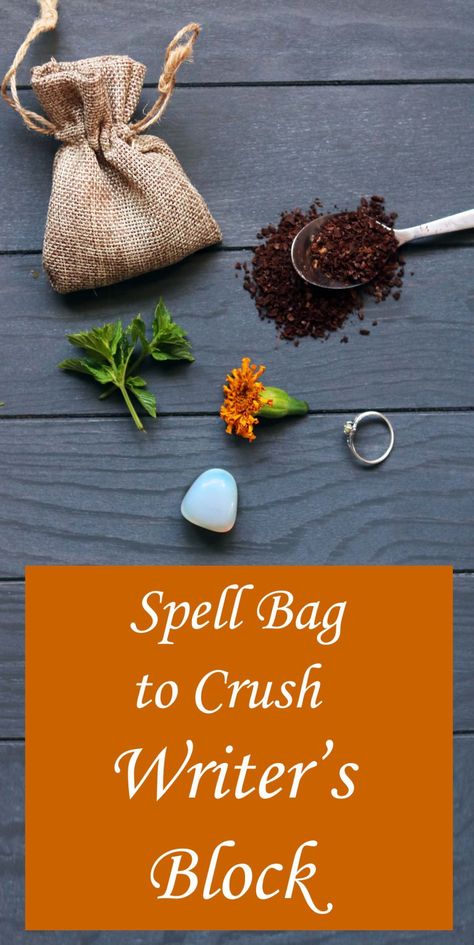 Make writer's block go away with this magical spell bag to get creative again. Creativity Spell Witchcraft, Witch Sachets, Bottle Spells, Witchcraft Ideas, Grimoire Notebook, Witchy Lifestyle, Easy Witchcraft, Cultivating Creativity, Magical Kitchen