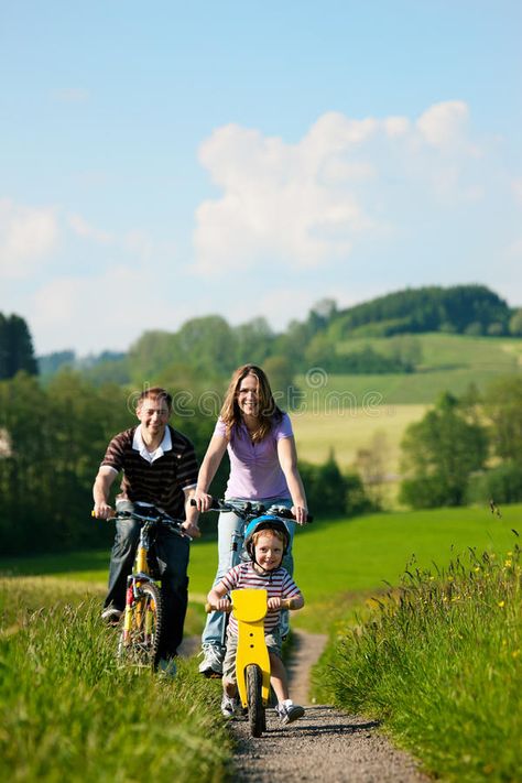 Family riding bicycles in summer. Family on a trip with their bicycles in a wond #Sponsored , #SPONSORED, #Sponsored, #riding, #wond, #trip, #Family Marketing Photos, Park Photos, Summer Family, About Family, Architecture Photo, Shoot Ideas, Photo Inspo, In Summer, Mountain Biking