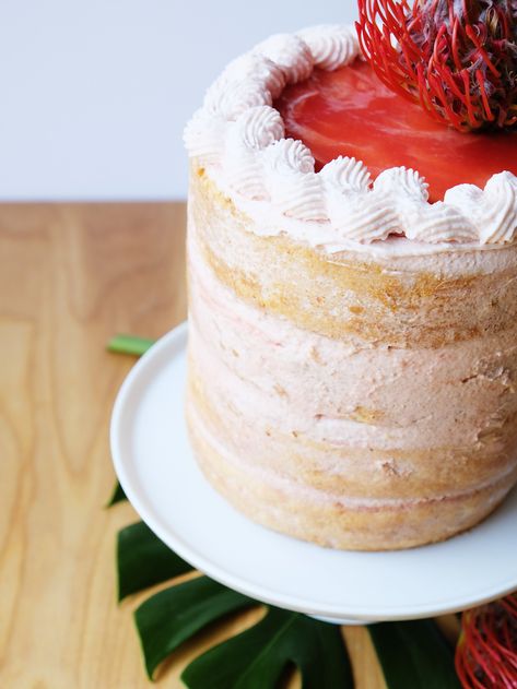 Guava Chiffon Cake Recipe, Guava Chiffon Cake, Guava Cupcakes, Fruity Cakes, Guava Cake, Guava Recipes, Cake Liner, Mug Cake Microwave, Making Whipped Cream