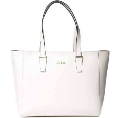 Guess Big-bag ($96) ❤ liked on Polyvore featuring bags, handbags, white, guess purses, white handbags, white bag, logo bags and guess bags Handbags Guess, Pampered Princess, Affordable Bags, Bags Guess, Bag Guess, Uni Bag, White Handbags, Handbags White, Big Handbags