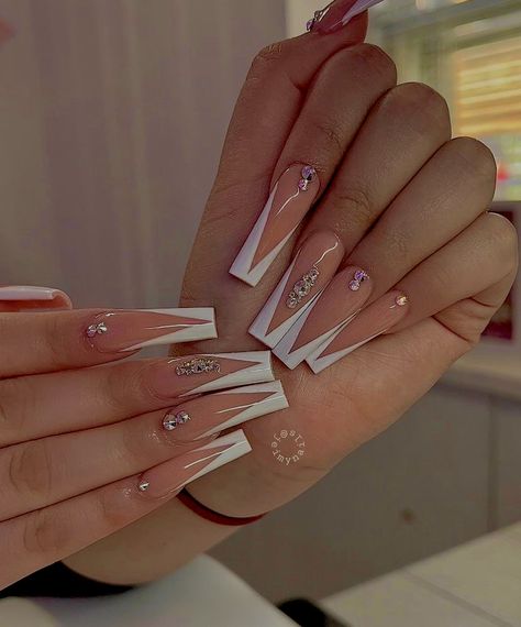 French Acrylic Nail Designs, Pictures Graduation, Nails Easter, Trends Nails, Tips Nails, Nails Trending, Long Square Nails, Nails Valentines, Colors 2023