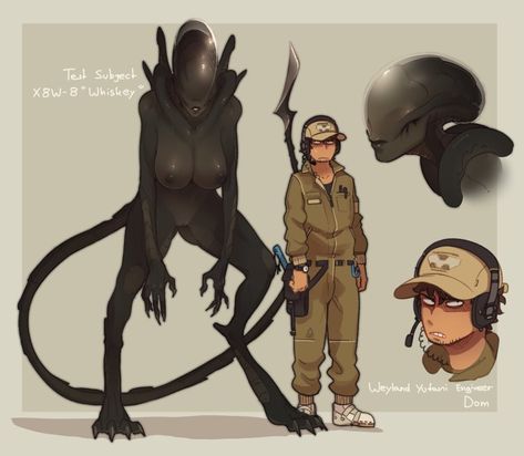 Hot Monster Art, Female Xenomorph, Predator Alien Art, Flared Denim Jeans, Warframe Art, Turkey Leg, Female Monster, Alien Character, Arte Alien