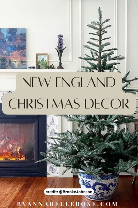 coastal christmas, christmas decor, coastal Christmas decor, beachy christmas decor, New England style, New England aesthetic, New England cottage, New England farmhouse, christmas decor ideas for living room, christmas decorations, indoor christmas decorations, natural Christmas, neutral christmas, neutral Christmas decorations, decorate for christmas, decorating ideas, decor tips see it all here: https://byannabellerose.com/insanely-pretty-new-england-christmas-decorations-to-inspire-you/ East Coast Christmas Decor, New England Christmas Tree, Early American Decorating New England, Christmas In The Hamptons, Traditional English Christmas Decor, Colonial Christmas Decorating Outdoor, New England Christmas Aesthetic, Colonial House Christmas Outdoor Decor, New England Christmas Decor