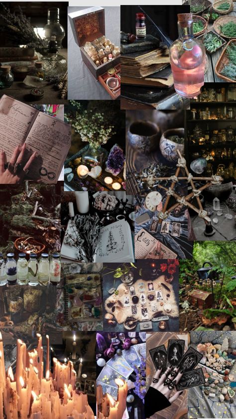 witchcraft <33 Witchcraft Vision Board, Witchcraft Asethic, Witchcraft Pfp, Traditional Witchcraft Aesthetic, Folk Witchcraft Aesthetic, Eclectic Witch Aesthetic Wallpaper, Old Witchcraft, Witch Aesthetic Collage, Real Witchcraft