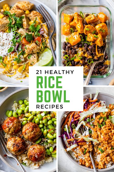 Whether you're after meal prep ideas or an all-in-one dinner, get creative with these easy rice bowl recipes packed with protein and veggies! #ricebowls #recipe Healthy Rice Bowl Recipes, Easy Rice Bowl Recipes, Healthy Rice Bowl, Rice Bowl Recipes, Affordable Meal Prep, Rice Bowls Healthy, Chicken Casserole Recipes Healthy, Healthy Chicken Casserole, Bowl Recipes Easy