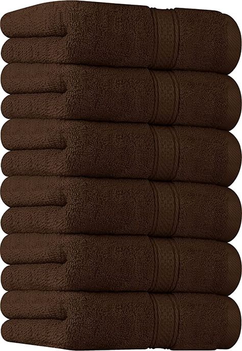 Amazon.com: Utopia Towels Premium Hand Towels - 100% Cotton, Ultra Soft and Highly Absorbent, 600 GSM Extra Large Hand Towels 16 x 28 inches, Hotel & Spa Quality (6 Piece Hand Towels, Dark Brown) : Home & Kitchen Cotton Hand Towels, Towel Colors, Facial Cream, Housewarming Gifts, Gifts Wedding, Bridal Showers, Ivory Color, Hand Towel, Engagement Gifts