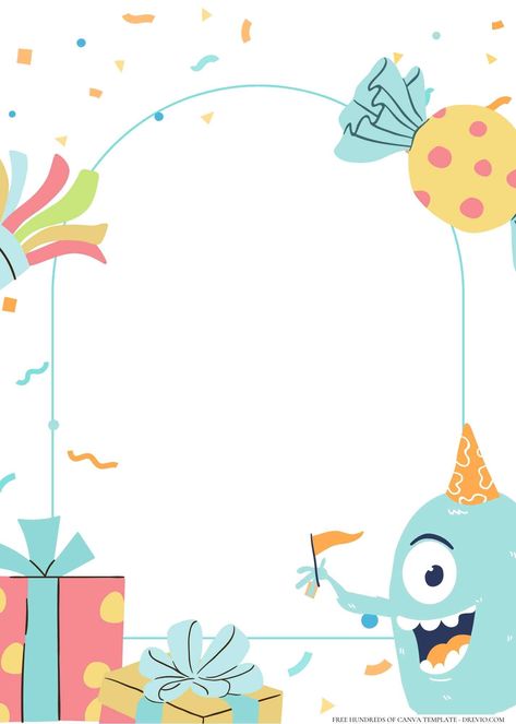 Halloween Printouts, Monster Birthday Invitations, Little Monster Birthday, Birthday Invites, 1 Birthday, Monster Birthday, Themed Birthday Party, Little Monsters, Canva Templates