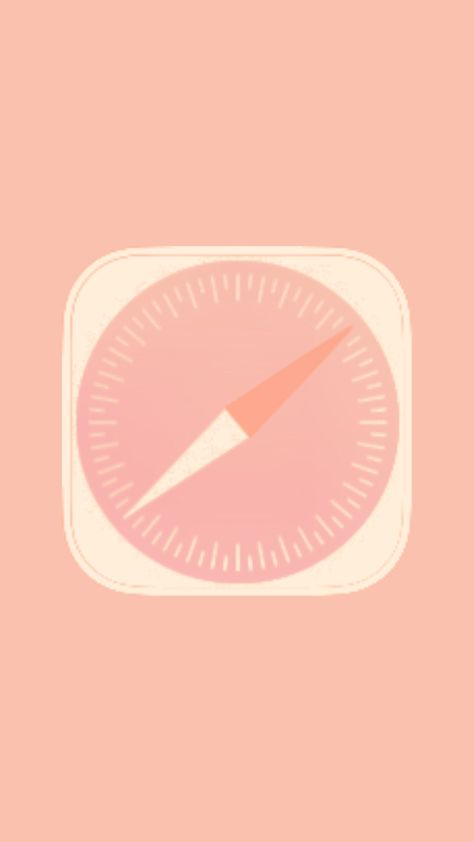 Peach Color App Icons, Peach Colored App Icons, Peach Icons For Apps, Pink Clock Icon, Ipad Shortcuts, Coral Aesthetic, Phone Asthetic, Safari App Icon, Ipad Customization