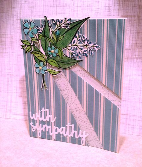 Split Front Cards, Sympathy Sentiment, Corner Trim, Glue Pen, Window Cards, Handmade Paper Crafts, Ink Pad, Flower Images, Sympathy Cards