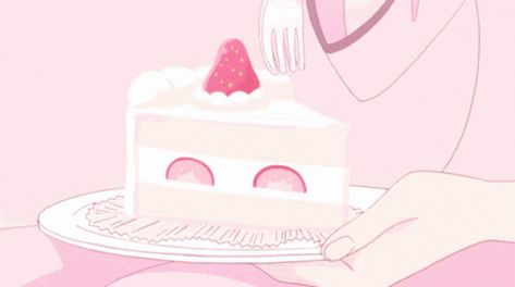 Anime Asthetic Pastel GIF - AnimeAsthetic Pastel Cheesecake - Discover & Share GIFs Casa Anime, Anime Cake, Banner Gif, Japon Illustration, Anime Gifs, Cake Videos, Kawaii Food, Anime Gifts, 90s Anime