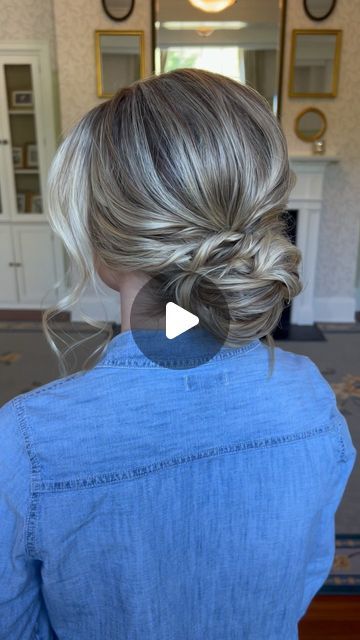 Megan Lorson on Instagram: "✨Low Messy Bun   ✨Want to level up your bridal business and your bridal hairstyles? Join the Bridal Society today and get instant access to over 50 bridal hairstyle tutorials and bridal business education all in one place. Link in bio to JOIN.   ✨All of my favorite bridal hair kit products and tools are linked on my Amazon storefront and my LTK. Links in bio.   #updotutorials #roanokeva #roanokevahair #roanokevaweddings #roanokevabridalhair #roanokevaweddinghair #bridalhaireducation #bridalhairtutorials" Low Buns Hairstyle Messy, Low Bun Wedding Hair Front View Middle Part, Wedding Low Messy Bun, Hatinator Hairstyles, Mother Of The Bride Low Bun, Messy Low Bun Wedding Tutorial, Buns Hairstyles For Wedding, Loose Low Bun Wedding Hair With Veil, Simple Bun Wedding