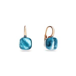 Pomellato Jewelry, Chic Earrings, Blue Topaz Stone, Blue Topaz Earrings, Classic Earrings, Sky Blue Topaz, Topaz Earrings, French Wire, White Gold Earrings