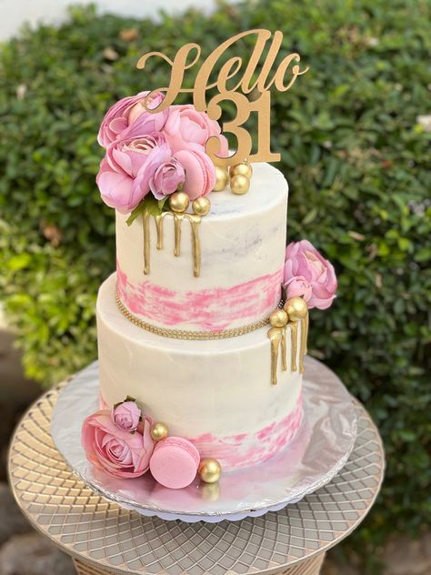 Three Tier Pink Birthday Cake, 2 Tier Debut Cake, Two Tier Birthday Cake For Women, Two Tier Pink Birthday Cake, Pink 2 Tier Birthday Cake, 60th Birthday Cake Design, 2tier Cake Design, Two Tire Cake Design, 2 Tier Birthday Cake Ideas