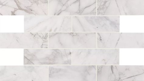 MSI Calacatta Cressa 4" x 12" Marble Subway Tile & Reviews | Wayfair Honed Marble Floor, Marble Subway Tile, Carrara Tiles, Backsplash Design, Marble Subway Tiles, Honed Marble, Marble Mosaic Tiles, Marble Surface, Accent Tile