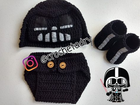 Darth Vader hat crochet Star Wars Crochet, Crochet Costumes, Newborn Crochet Patterns, Photo Sets, Storm Trooper, Costume Patterns, Newborn Crochet, Crochet Baby Clothes, Hat Crochet