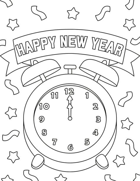 Let your children ring in the new year with these fun and free New Year coloring pages for 2024! From dazzling party hats to clocks ticking down to midnight, there are Happy New Year coloring sheets for kids of all ages, including toddlers, preschoolers, older kids, and teens. Whether you want to use these at home, in the classroom, or at holiday parties, these new year printables make a great first-of-the-year activity for kids of different ages! New Year Printables, Lol Coloring Pages, Lol Coloring, Pikachu Coloring Page, Monster Truck Coloring Pages, Snowman Coloring Pages, New Year Coloring Pages, Free Christmas Coloring Pages, Family Coloring Pages