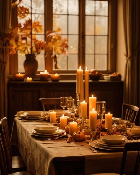 Step into the warmth of a Thanksgiving gathering where every detail tells a story. The golden glow of candles, the scent of roasted turkey, and the soft rustle of autumn leaves outside create a haven of gratitude and connection. This table isn’t just set for a meal; it’s set for memories, laughter, and love. 🍂 What’s your favorite Thanksgiving tradition or dish? Let’s celebrate together—drop it in the comments! #thanksgivingtable #diningroom #autumn #inviting #thanksgiving #seasonofgratitud... Thanksgiving Tradition, Thanksgiving Gathering, Thanksgiving Traditions, Golden Glow, Roasted Turkey, Thanksgiving Table, Autumn Leaves, The Golden, Gratitude