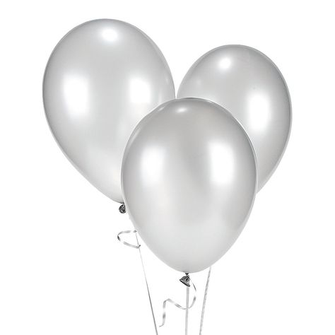 Amazon.com: 11" SILVER METALLIC BALLOONS (2 DOZEN) - BULK: Toys & Games Silver Balloons, Elephant First Birthday, Glitter Balloons, Silver Balloon, Metallic Balloons, Balloon Weights, Decorating Themes, Wedding Balloons, Mylar Balloons