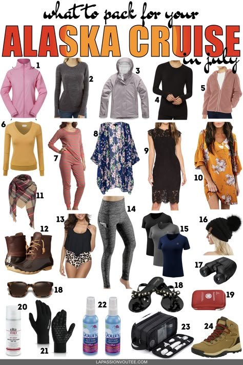 Pack For Alaska Cruise, Packing For Alaska, Alaska Packing List, Alaska Cruise Packing List, Alaska Outfits, Alaska Travel Cruise, Alaska Cruise Packing, Alaskan Cruise Outfits, Alaska Cruise Outfits