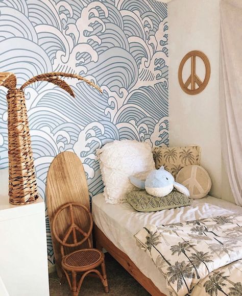 Beachy Bedroom Decor, Ocean Decor Bedroom, Surfer Bedroom, Surfer Girl Bedroom, Surf Bedroom, Beachy Bedroom, Surf Room, Beachy Room, Salon Suites