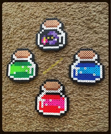 Hama Beads Kawaii, Perler Bead Magnets, Hama Beads Animals, Hama Beads Coasters, Mobs Minecraft, Hama Beads Disney, Tnt Minecraft, Easy Perler Bead Patterns, Arte Nerd