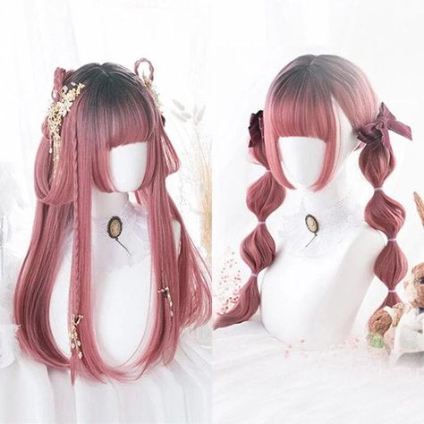 Blue Princess Dress, Kawaii Wigs, Stretch Strap, Buy Wigs, Anime Wigs, Cosplay Hair, Kawaii Hairstyles, Peinados Fáciles Para Cabello Corto, Anime Hair