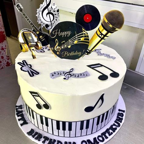 Musical Theme, 75th Birthday, Theme Cake, Themed Cakes, Cake Decorating, Musical, Pasta, Collage, Cake