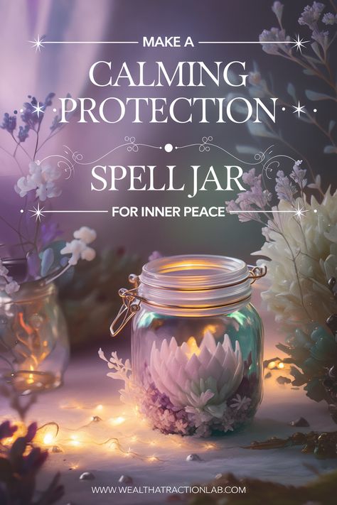 Make a Calming Protection Spell Jar for Inner Peace 🌸🌱 Focus Spell Jar, Spells In A Jar, Focus Spell, Happiness Spell Jar, Protection Jars, Manifesting Rituals, Protection Spell Jar, Happiness Spell, Jar Spells