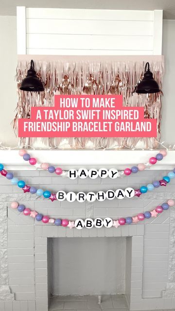 Friendship Bracelet Banner Diy, Friendship Bracelet Decoration, Birthday Friendship Bracelet, Balloon Friendship Bracelet, Diy Taylor Swift Birthday Party, Taylor Swift Friendship Bracelet Garland, Friendship Bracelet Party Decor, Taylor Swift Party Balloons, Diy Taylor Swift Birthday Decor