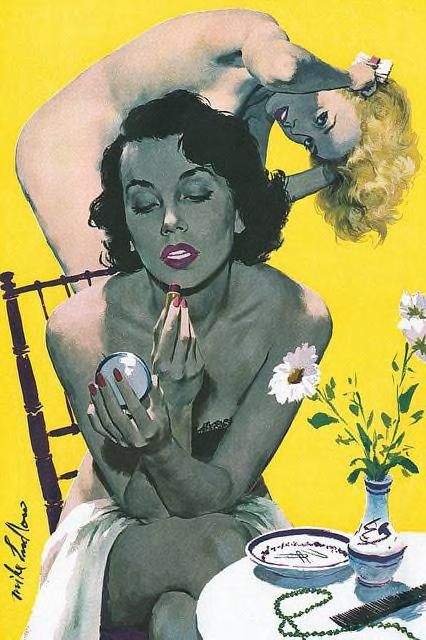 Esquire Magazine, A Woman, Magazine, Mirror, Flowers, Art