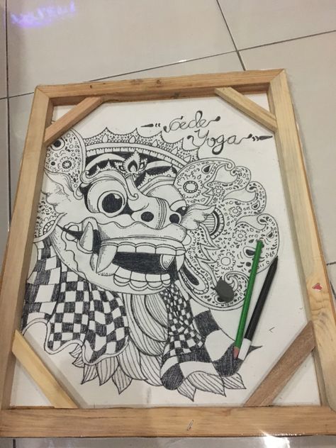 Barong bali Barong Bali, Art Canvas, Batik, Decorative Tray, Bali, Canvas Art, Canvas, Anime, Quick Saves