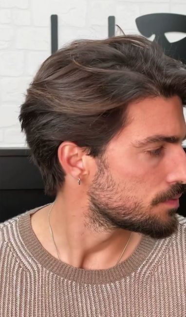 Mens Long Tapered Haircut, Loose Pompadour Men, Hairstyles For Men With Medium Hair, Short Flow Haircut Men Straight, Men’s Medium Straight Hair, Men Haircut For Thick Hair, Men Medium Length Haircut, Men S Haircut Medium, Men S Haircut Straight Hair