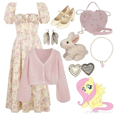 Fluttershy Outfit Aesthetic, Fluttershy Cosplay, Taurus Rising, Shein Codes, Kawaii Cottagecore, Tv Clothes, Fit Inspired, Haine Diy, Cute Modest Outfits