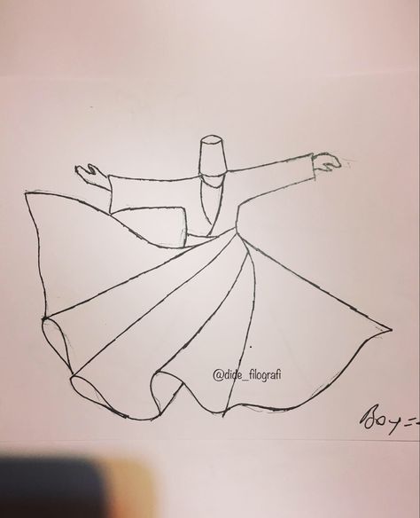 Sufi Darvesh Painting, Whirling Dervish Art, Calligraphy Name Art, Princess Sketches, Bookish Tattoos, Whirling Dervish, Islamic Art Canvas, Persian Art Painting, Cute Easy Doodles