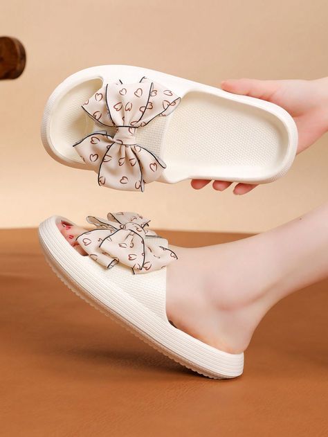 White  Collar   Plain  Embellished   Women Shoes Bow Flip Flops, Women Slides, Breast Tape Lift, Outdoor Slippers, Trendy Sarees, Lingerie Accessories, Ribbed Knit Sweater, Womens Sandals Flat, Kids Beachwear