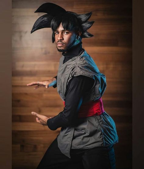 @zamasucosplay as Goku Goku Black Cosplay, Drip Goku, Goku Outfit, Dbz Cosplay, Goku Cosplay, Black Cosplayers, Pfp Black, Black Cosplay, Black Goku