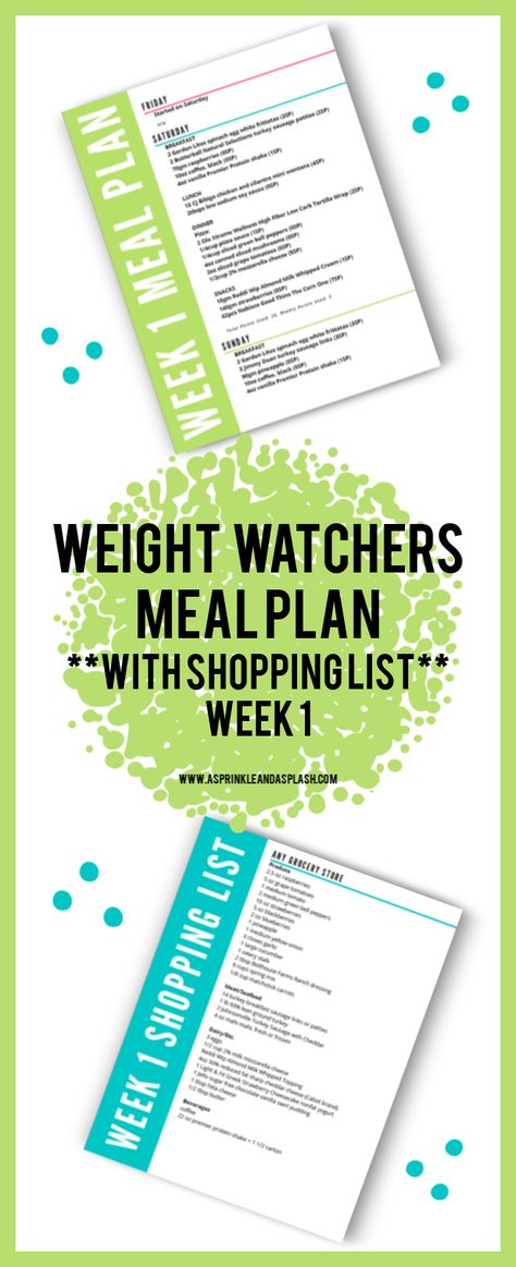 Weight Watchers Meal Plan for the Freestyle Program. Weekly Menu with all SmartPoints included. Easy to follow and a shopping list is included. #asprinkleandasplash #weightwatchers #freestyle #mealplan #weightloss #easymealplan #freestyle #smartpoints Ww Menu For A Week, Weight Watchers Menu Plan 21 Days, Weight Watchers Weekly Meal Plan Week 1, Weight Watchers 2024 Plan, Weight Watchers 23 Points Meal Plan, Weight Watchers Meal Plans 23 Points, Weight Watchers For Beginners, Weight Watchers Plans Free, 23 Point Ww Meal Plan