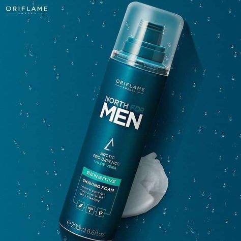 Shaving Cream Packaging Design, Cream Packaging Design, Oriflame Products, Oriflame Beauty Products, Cream Packaging, Shaving Foam, Trade School, Mens Deodorant, Smooth Shave