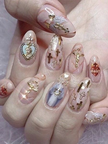 Oval Nail Art, Angel Nails, Pedicure Designs, Nails Aesthetic, Oval Nails, Dream Nails, Gel Nail Art, Cool Stuff, Gorgeous Nails