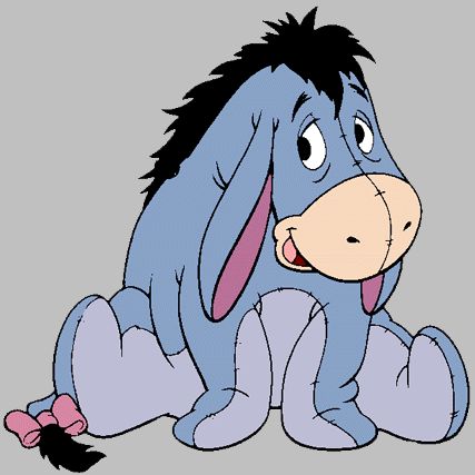 ... Happy Eeyore ... Cute Eeyore Tattoo, Cute Eeyore Drawing, How To Draw Eeyore, Eeorye Tattoos, Drawing Eeyore, Eyeore Tattoos, Eeyore Painting, Happy Eeyore, Eeyore Drawing